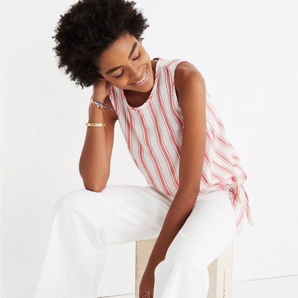 Madewell Tie Front Top - Picture 1 of 11